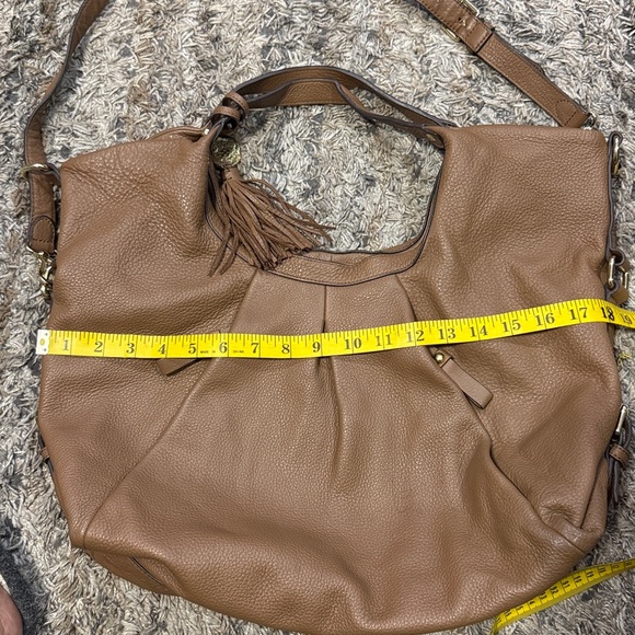 Vince Camuto pebble brown, leather gold hardware hobo bag great condition - Picture 5 of 9
